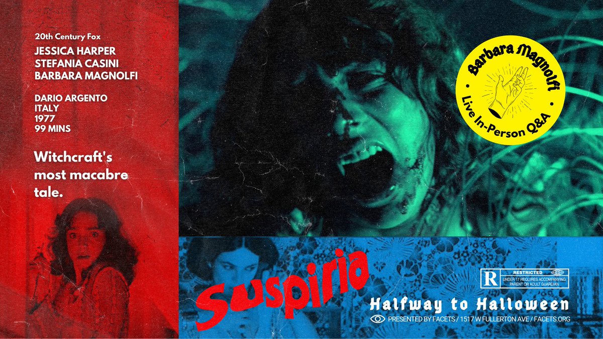 DreadCentral's tweet photo. Suspiria fans! @facetschicago is hosting a screening on April 29 and Live Q&amp;A with star Barbara Magnolfi; get tickets 👉 https://t.co/lXDAnswTgf https://t.co/hXbRNtekAd