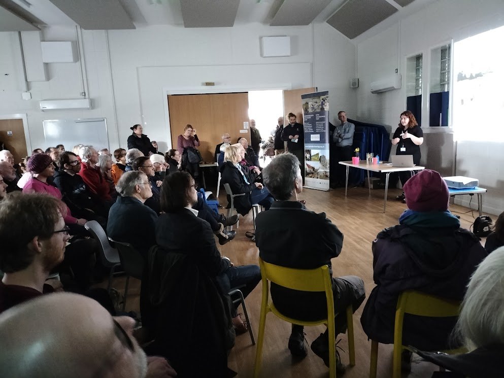 Dr Eva De Visscher (@evaevd) on Twitter photo 👏😊Standing room only at the brilliant Pen Dinas Project launch this afternoon with
<a href="/DyfedArch/">Archaeoleg Dyfed Archaeology</a> <a href="/RCAHMWales/">CBHC / RCAHMW</a> @drtobydriver1 <a href="/PenparcauForum/">Penparcau Forum</a> . A real #community #heritage event 😊👏 @GeertDeWilde74 @alan_yn_aber
@chloegriffiths <a href="/HeritageFundCYM/">Cronfa Treftadaeth y Loteri Genedlaethol</a> <a href="/cadwwales/">Cadw</a> 👏😊Standing room only at the brilliant Pen Dinas Project launch this afternoon with
<a href="/DyfedArch/">Archaeoleg Dyfed Archaeology</a> <a href="/RCAHMWales/">CBHC / RCAHMW</a> @drtobydriver1 <a href="/PenparcauForum/">Penparcau Forum</a> . A real #community #heritage event 😊👏 @GeertDeWilde74 @alan_yn_aber
@chloegriffiths <a href="/HeritageFundCYM/">Cronfa Treftadaeth y Loteri Genedlaethol</a> <a href="/cadwwales/">Cadw</a>