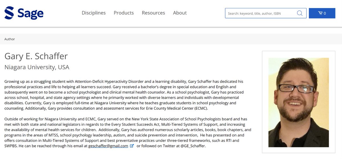 My SAGE Publications featured author's page is now up and running for my latest #MTSS book. You can learn more about me and the text there. 

us.sagepub.com/en-us/nam/auth…

#schoolpsychology #RTI #SWPBS #SocialEmotional #teaching are all touched on in the text.