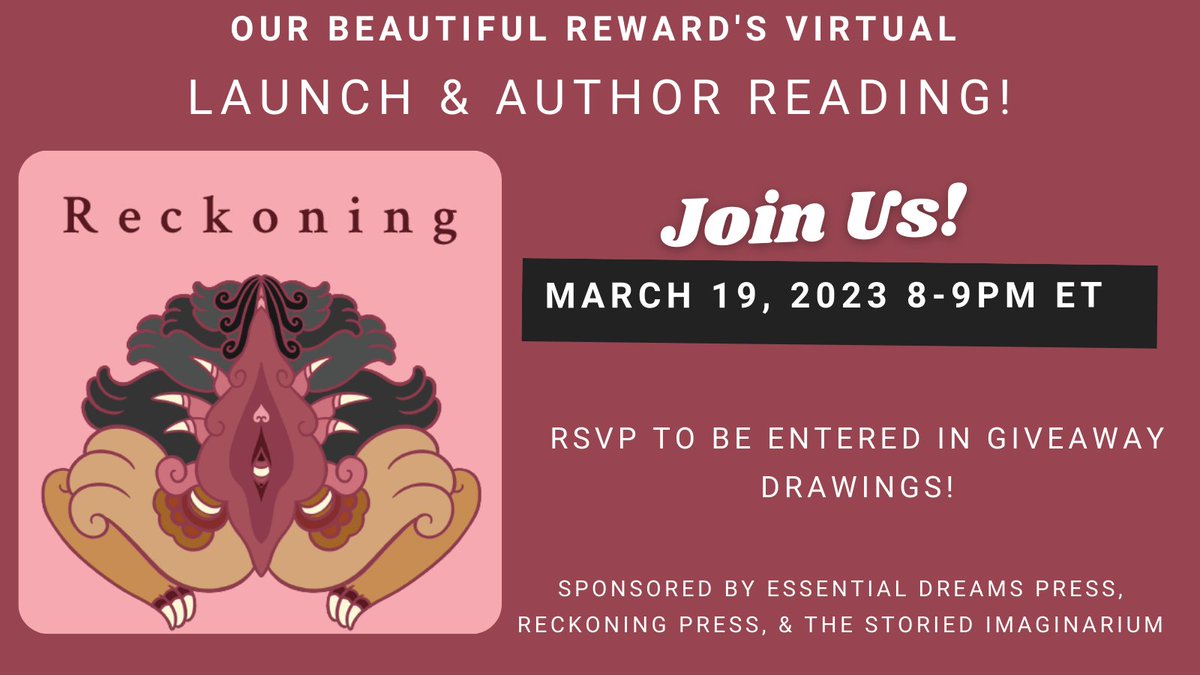 We just ran a Zoom test pre-Sunday's launch of  @reckoningmag's special bodily autonomy issue. OMG, we are quite the ragtag crew! Sunday is going to be a lot of fun.  RSVP our AddEvent listing so you can join us!
addevent.com/event/tz161303…
@cmariebissett <a href="/martin65/">tu marido</a> @michaeljdeluca