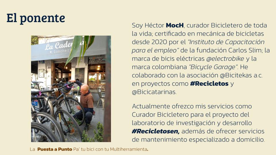LaCadenciaL's tweet photo. 📣 ATENCIÓN📣

Curso de bicimecánica en #SuLoncheriaAmiga 

PUESTA A PUNTO

Imparte @moralehe 
Duración: 3 horas (sábado de 2 a 5 pm)
Fechas: 
25/03 - 29/04 - 27/05

Costo:$380, incluye una bebida.

Aparta ya tu lugar aquí 👇
https://t.co/IFX5sfXEQc

#LaBiciNosInspira #SLA365X10 https://t.co/OGGIRGkMTB