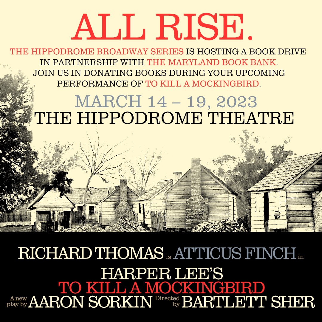 We love media night at the Hippodrome! Last night was opening night for “To Kill A Mockingbird”… one of our high school favorites and the play did not disappoint! 💛💚 Also during the shows run, the <a href="/HippodromeBway/">Hippodrome Theatre</a> is collecting new and used books for the <a href="/MDBookBank/">Maryland Book Bank</a> ❤️📚
