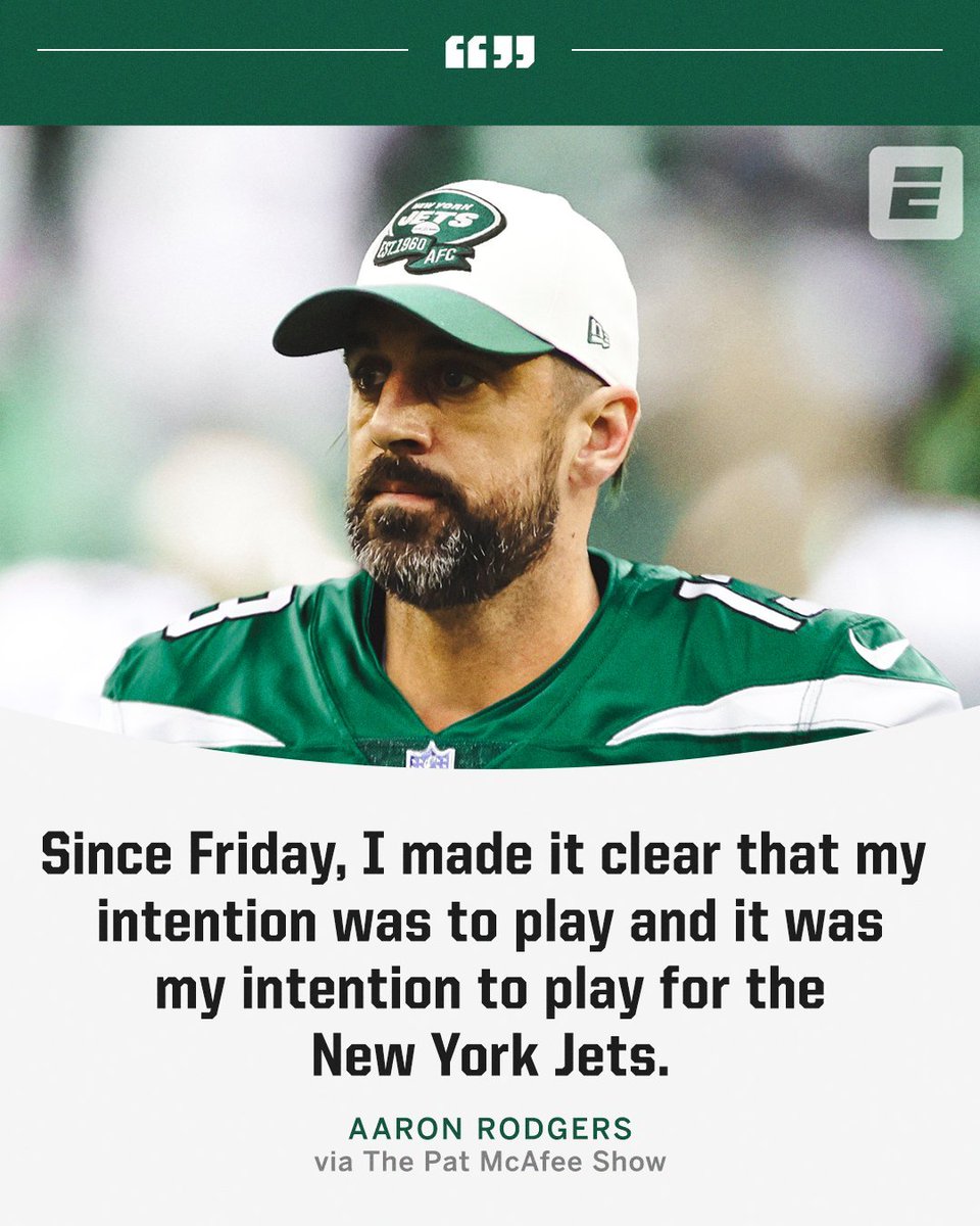 Dylan_Revived's tweet photo. Aaron Rodgers has expressed his desire to join the New York Jets and play for them. 🔥 https://t.co/W4we4IoaQo