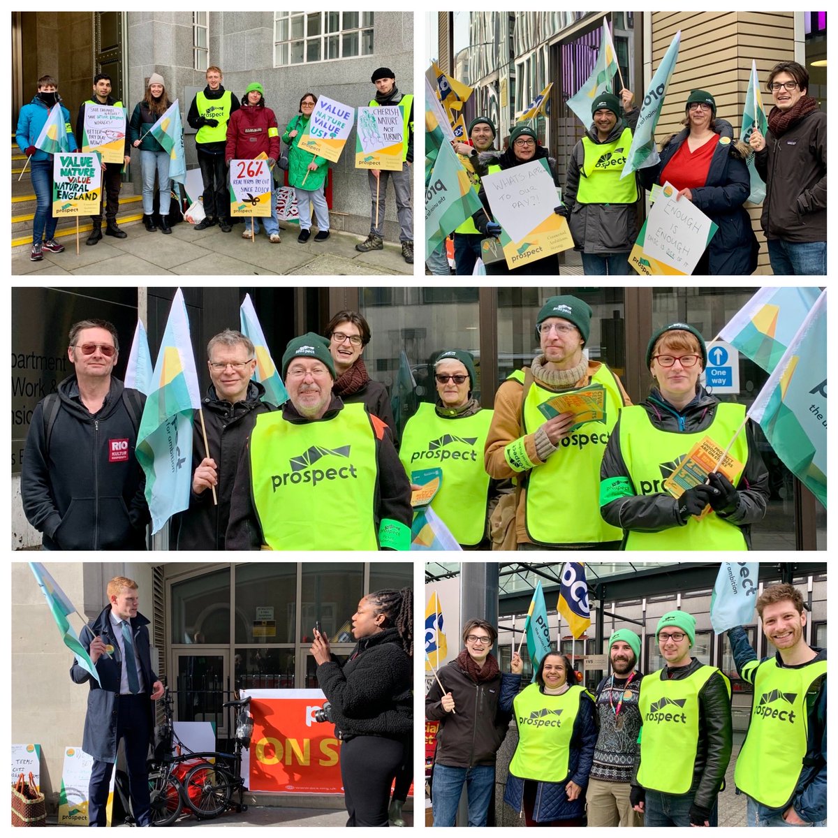 That’s a record picket supporting day for me - at 6 picket lines (8 organisations). All with inspiring ⁦@ProspectUnion⁩ members, dedicated to public service & their union! Striking for better pay, to protect redundancy terms, and oppose job cuts. #ProspectStrike