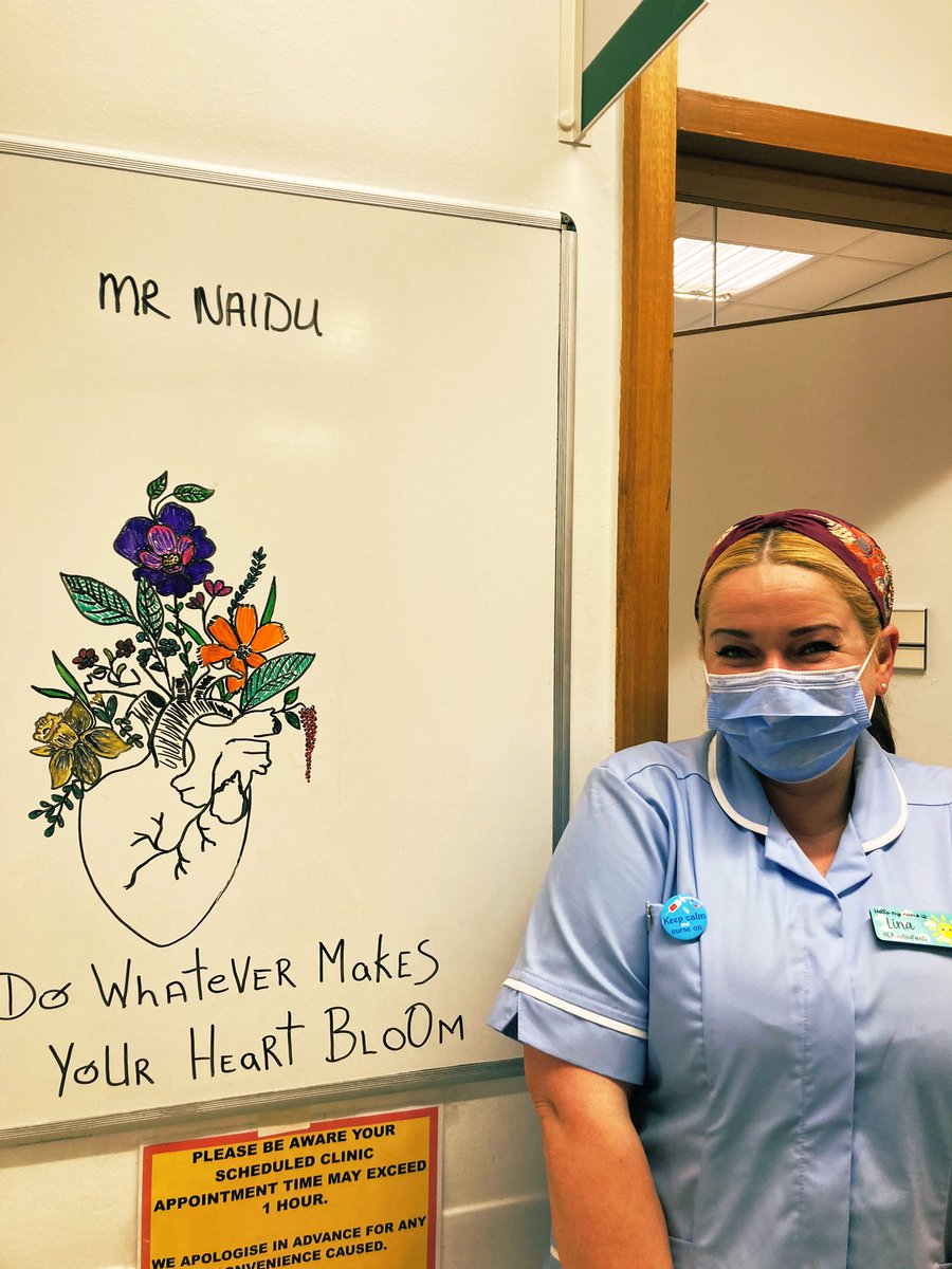 kellyannec79's tweet photo. Look at this incredible artwork created by Lina from outpatients.  I love it.  It brightened my morning and I’m sure the patients appreciate it #ThankYou @GovJsyHCS @Lisa12Parker @Valter_Jsy @jessiem11898218 @GovJersey https://t.co/3GEwdp1VlR