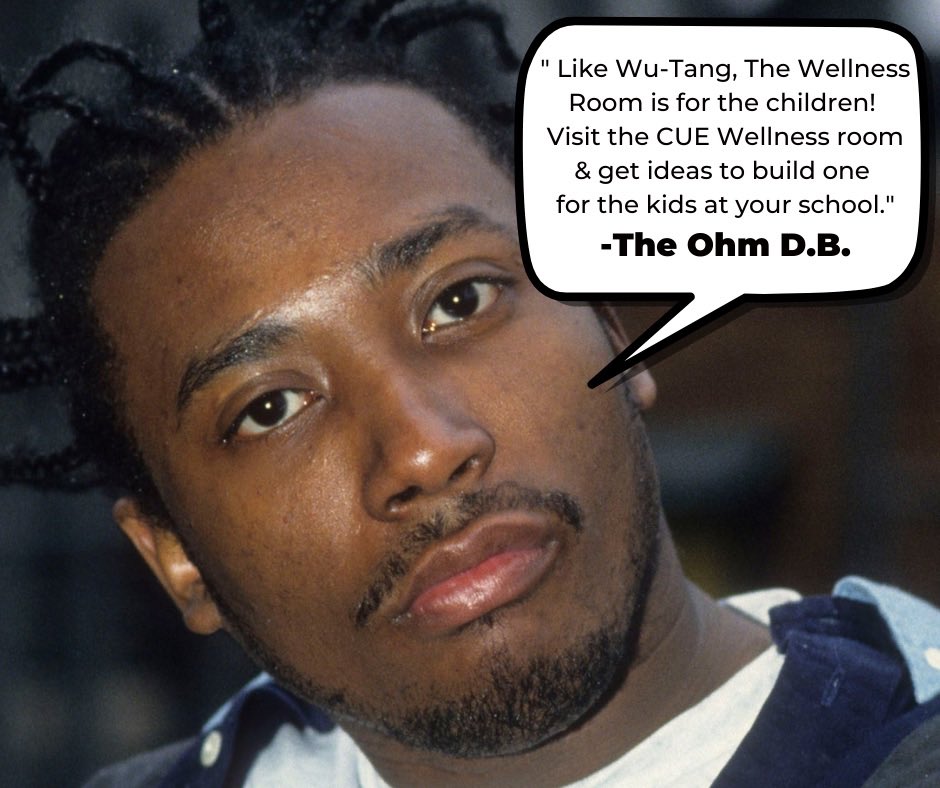 The Ohm D.B. says if you are going to #SpringCUE, you need to check out the #CUEWellnessRoom because you’ll need it to stay witty and unpredictable during the conference. But even more so cause you’ll get ideas to take back to your students. #CUEWellness Is For The Children