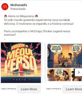 Isso se repete em várias grandes empresas - McDonald’s🍔, Apple🍎 , Microsoft 💻 e muitas outras.

Mesmo sendo reconhecidas mundialmente, continuam anunciando na internet.