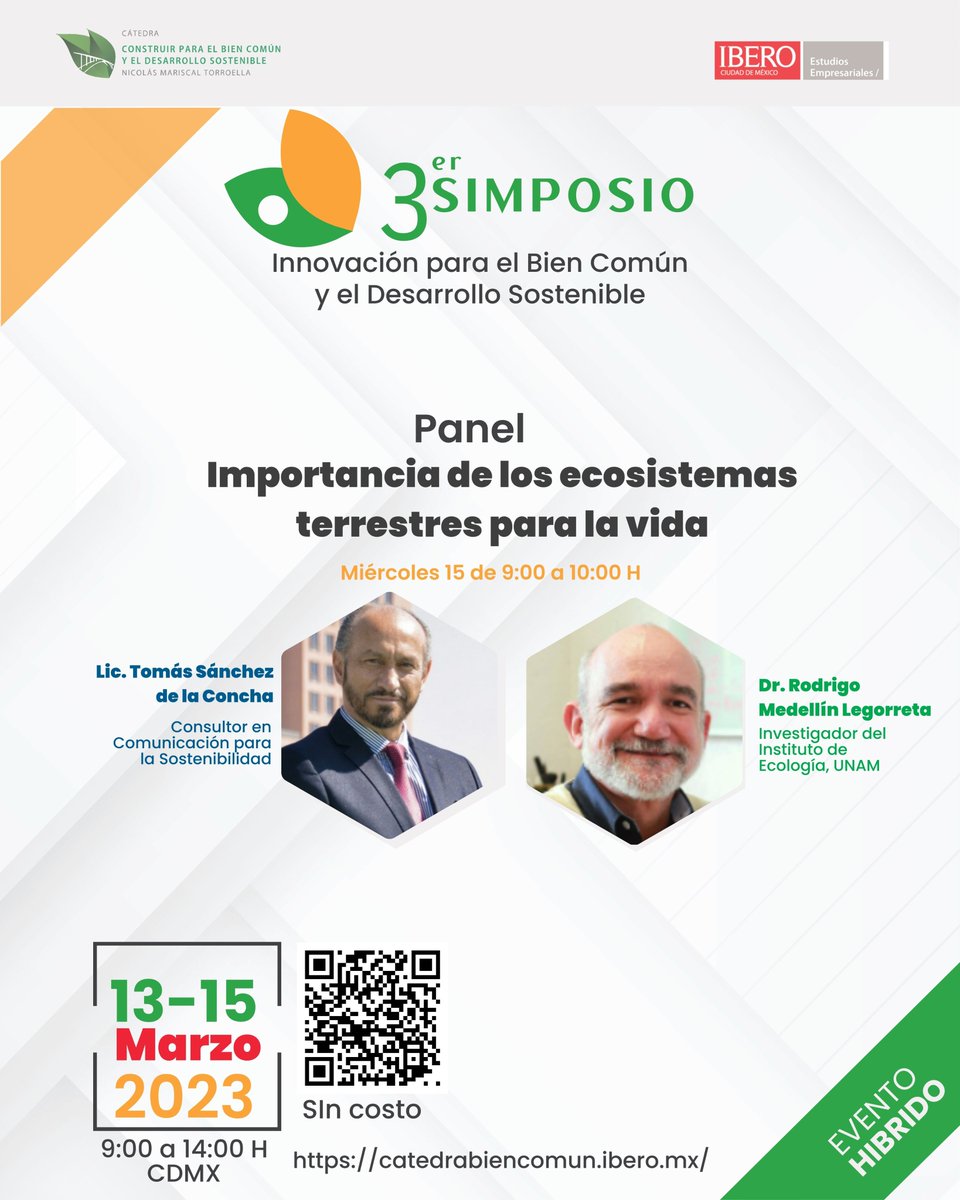 ClusterRSC's tweet photo. Felicitaciones al Dr. Rodrigo Medellín por su destacada participación en el simposio "Innovación para el Bien Común y el Desarrollo Sostenible". El Dr. Medellín habló sobre: la importancia de los ecosistemas terrestres para la vida y cómo su conservación es fundamental. https://t.co/oESUrGiNfD