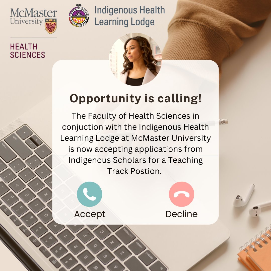 Are you looking for a change? Look no further! Consider joining the Faculty of Health Sciences and the Indigenous Health Learning Lodge at McMaster!
✨We are now accepting applications from Indigenous Scholars for a Teaching Track Position.✨
Apply at careers.mcmaster.ca