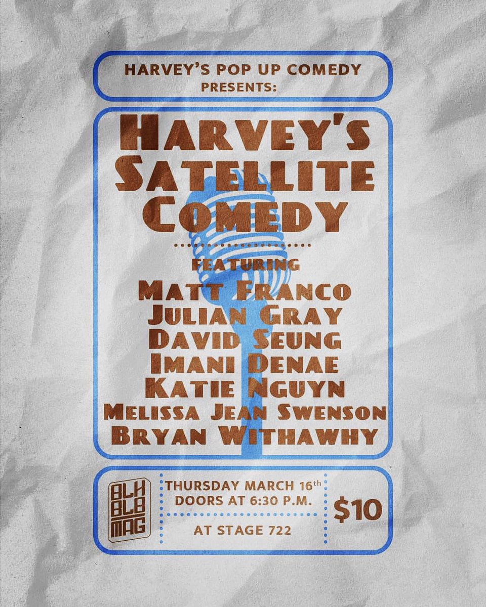MelissaJeanSays's tweet photo. Harvey's Pop Up Comedy in Portland at Morrison Market/Stage 722 #pdxevents #standupcomedy #womenincomedy #menincomedy #morrisonmarket https://t.co/8hMjpJhuKr