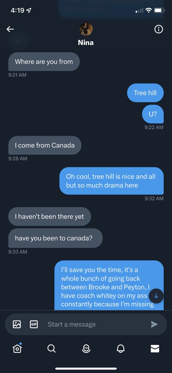 theSteelkid's tweet photo. My chat with a scammer #treehill https://t.co/1Ron96K9YJ