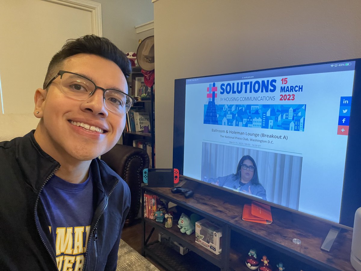 MercedTexas's tweet photo. The External Relations team tuned into the @natlhousingconf from home, from soccer practice &amp; from midday coffee break to sit in on some crucial housing conversations. They can’t wait to share the exciting new ideas they’ve got brewing! #SolutionsComms https://t.co/3qU1gRvdld