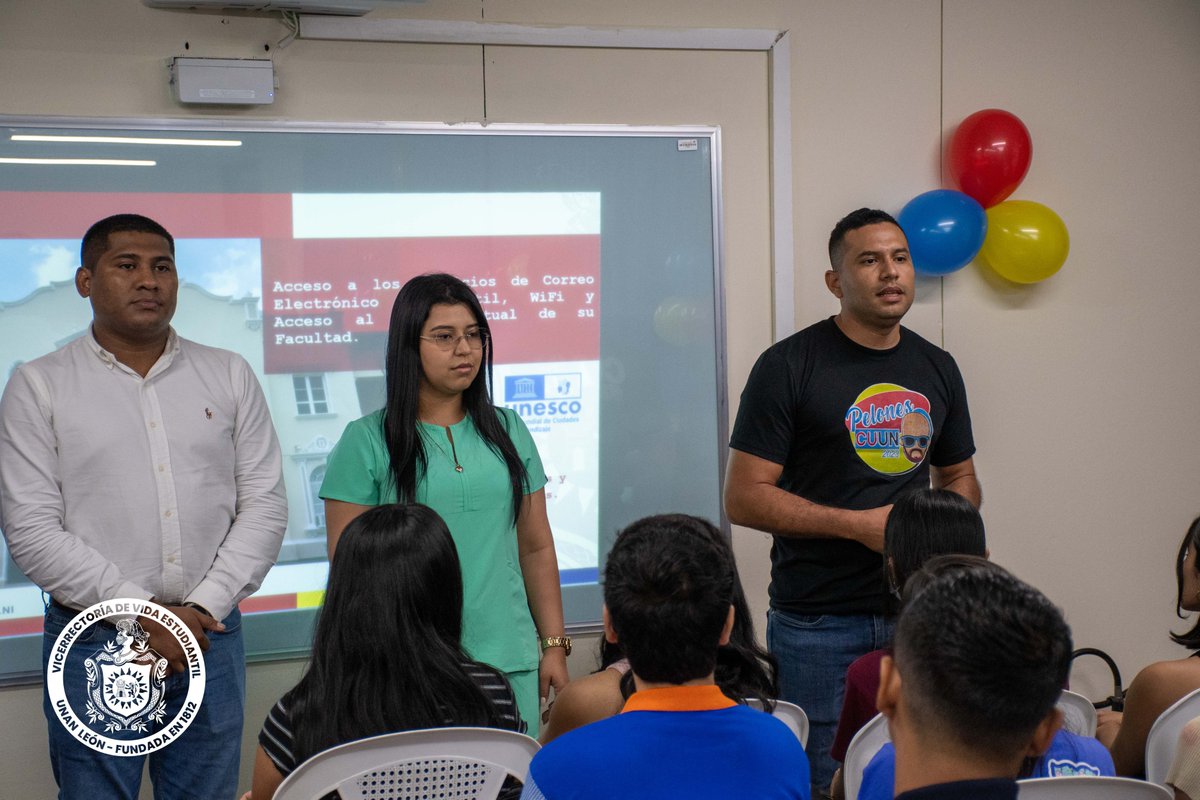 DAEunanleon's tweet photo. Capacitación de inducción sobre los Servicios Estudiantiles que ofrece nuestra Bicentenaria UNAN-León.

Dirigido a estudiantes de primer ingreso.

#VidaEstudiantil #AsesoríaAcadémica https://t.co/IcgZUUqDCO