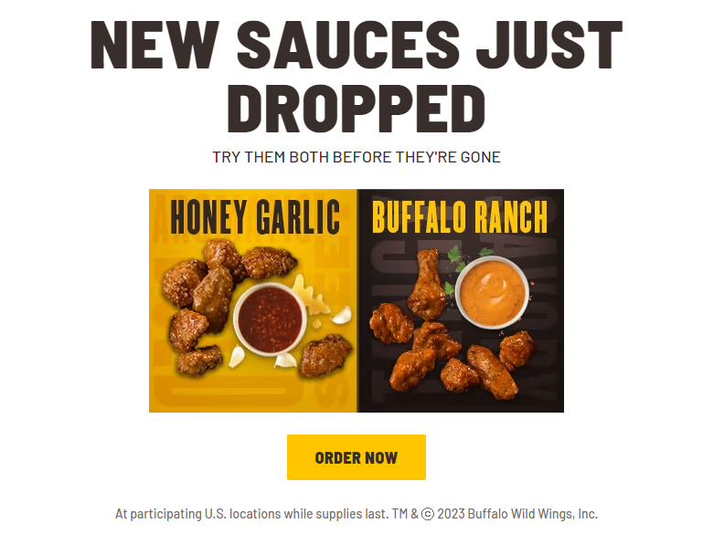 GilbertTownSq's tweet photo. If you are a wings lover come try our brand new Honey Garlic and Buffalo Ranch sauces at Buffalo Wild Wings in Gilbert Town Square while supplies last. 🦬🍯🧄

https://t.co/I7iV5uNfhB https://t.co/l4glzulh72