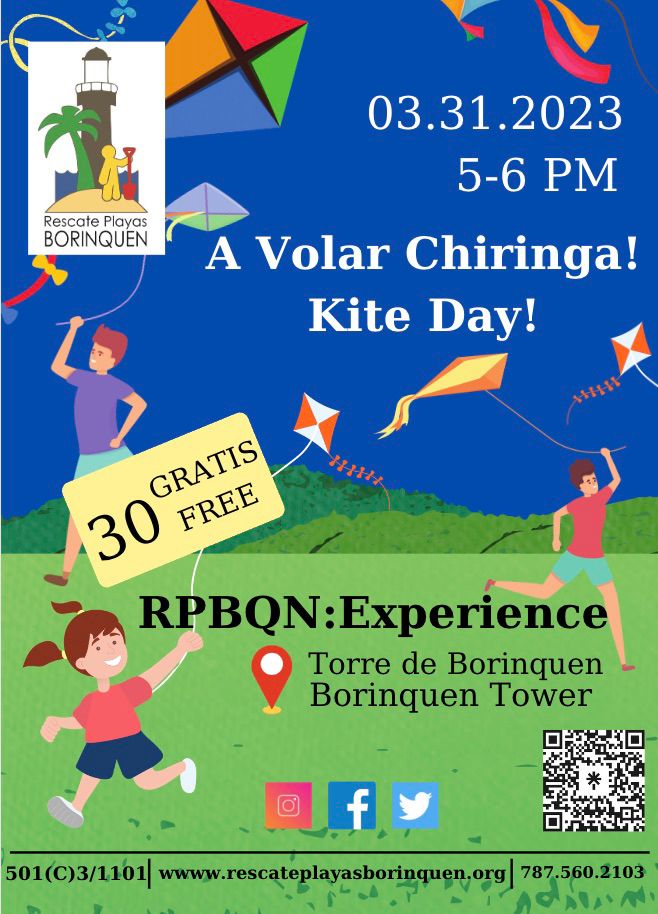 We're back on Twitter! Thanks to everyone for your continued support 💚

We'd like to start by announcing our Kite Day on March 31. Come join us to enjoy kite flying and the nature around us 🪁 #RescatePlayasBorinquen