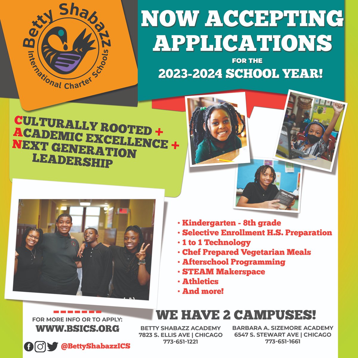 Now accepting applications for the 2023-2024 School Year! Experience the culture and join our village! 

BSICS.org