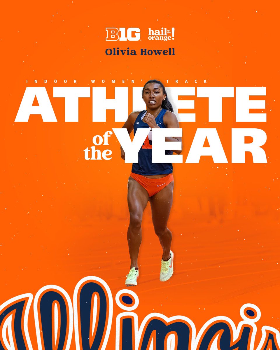 The Big Ten women's track Athlete of the Year belongs to the 🟠&amp;🔵

Release >> bit.ly/3ZOghe1

#Illini I #HTTO I <a href="/oliviahowell117/">olivia</a>