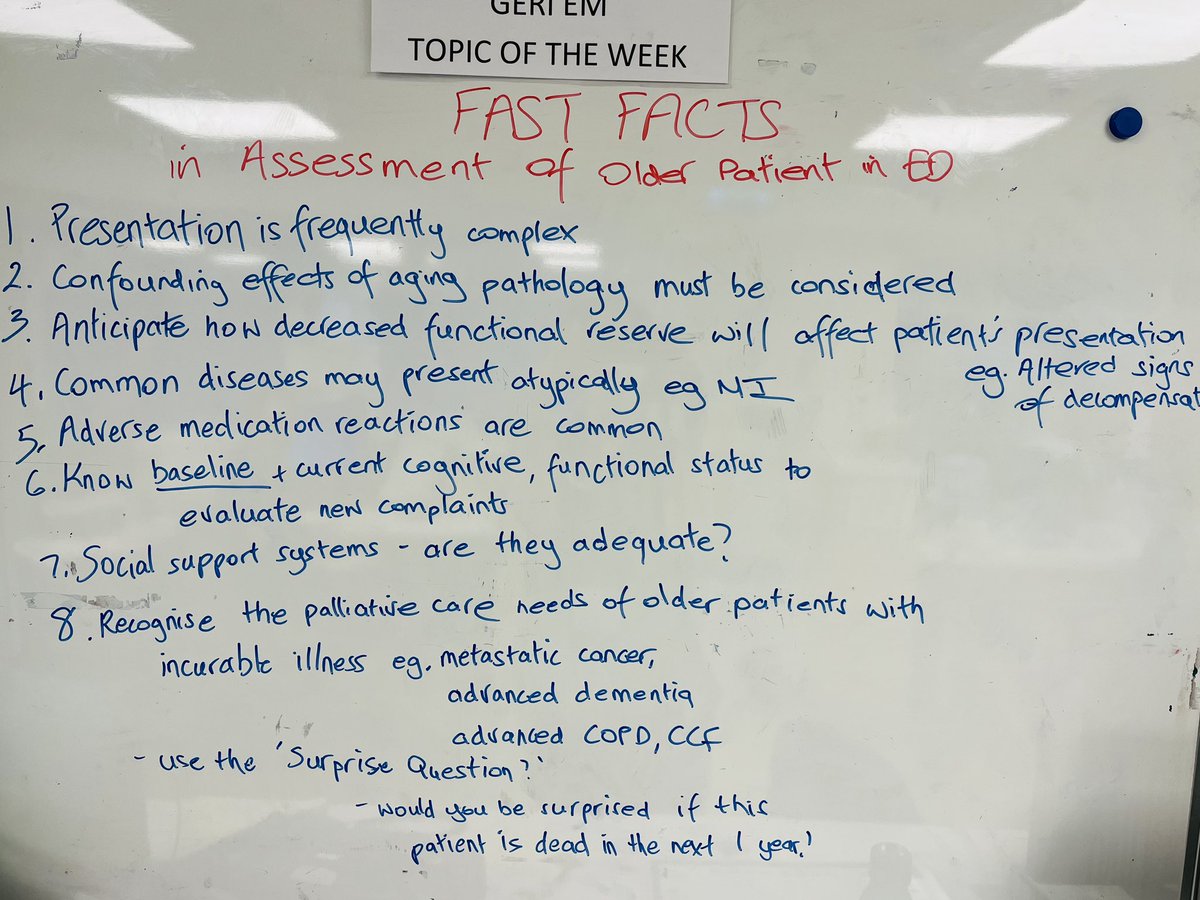Fast facts for the assessment of the older patient in ED for our GeriEM topic of the week. @ed_tuh @EuGMSSociety