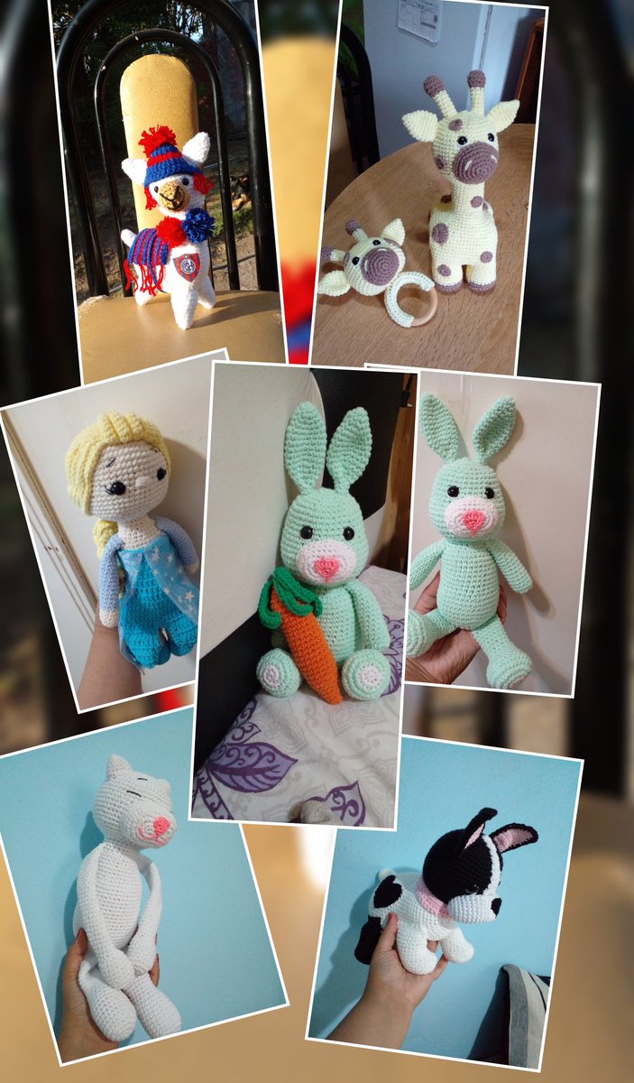 Me ayudas a que mas gente conozca mis trabajos. Muchas gracias❤. Tejo amigurumis , envios a todo el pais. Consultas al dm 
Instagram Tatatocrochet
Estos estan listos para ser enviados⬇️( Mora y Negra se lo agradecen🐶🐶)Rt🙏❤
