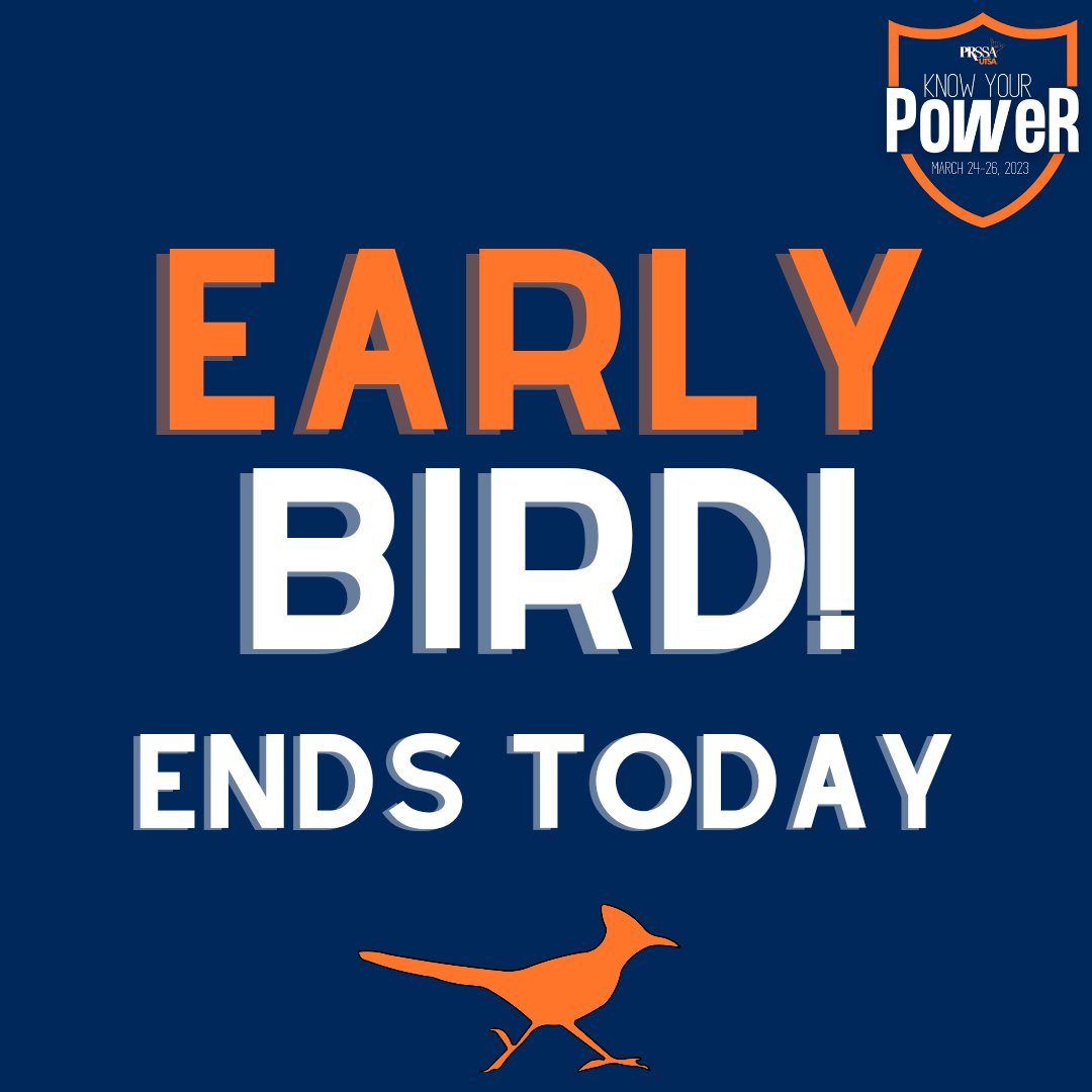 PRSSA_UTSA's tweet photo. You know what they say the early bird get's the.. early bird rate for this years Southwest District Conference. The UTSA PRSSA chapter is so excited to host this wonderful conference, and we hope you take advantage of this opportunity! https://t.co/O6kC9UMJlu