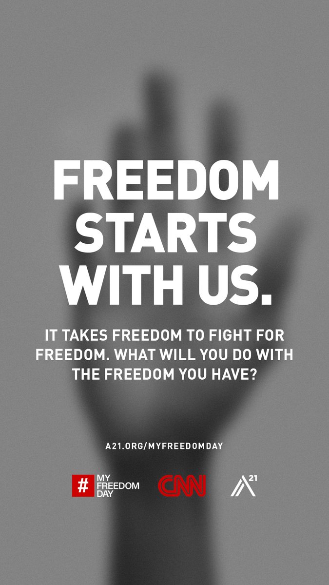 A21's tweet photo. Tell us in the comments below what you're doing to spread the word in your community! Then, see what students are doing worldwide and learn more about #MyFreedomDay at https://t.co/icTv0RTiot.

#CNNMYFREEDOMDAY https://t.co/gFFWSbGNUa