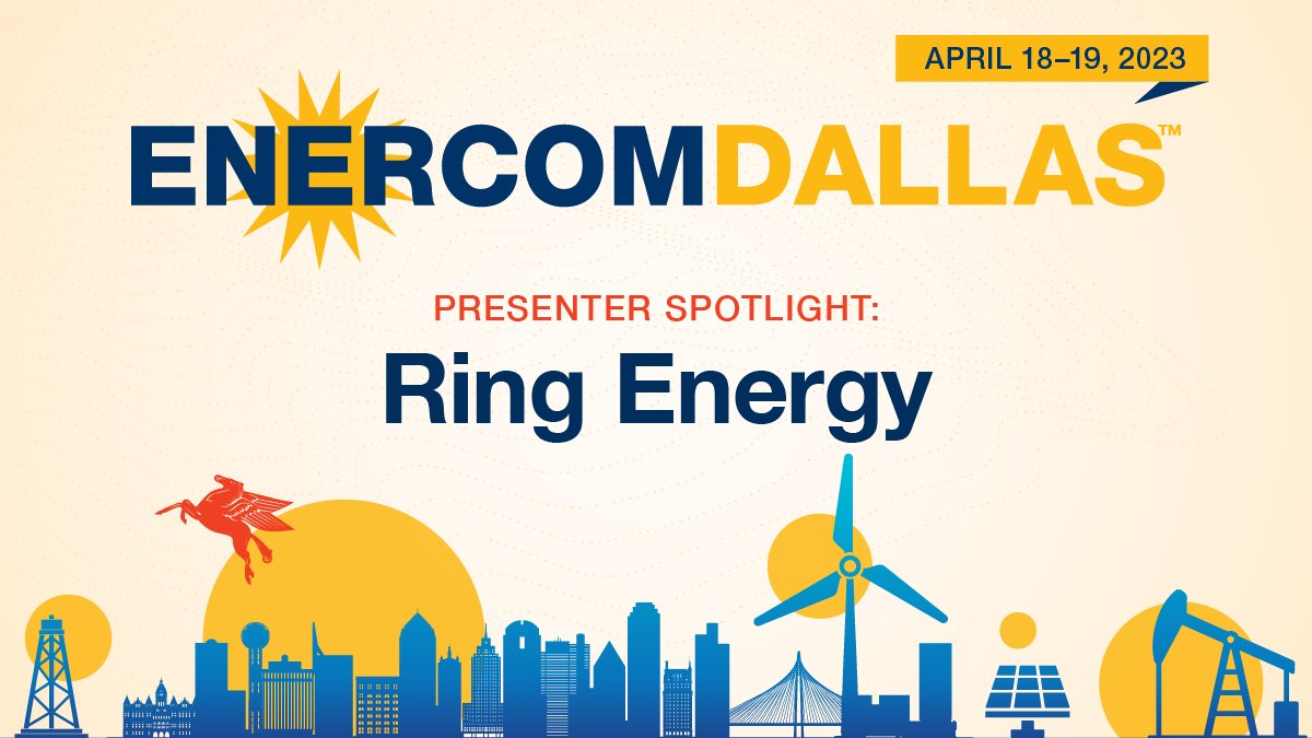 EnerComInc's tweet photo. We welcome Ring Energy, Inc. (REI) as a presenter at EnerCom Dallas, April 18–19, 2023.

Ring Energy is an independent oil and natural gas company focused on the acquisition, exploration, and development of assets in the Permian Basin.

Register at https://t.co/Odi72909An https://t.co/JuVenzHJY8