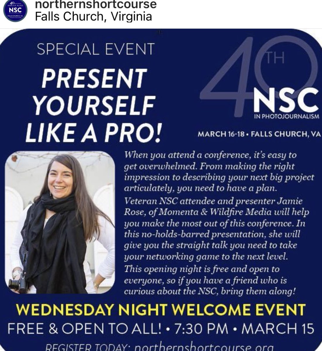 It's here! Live &amp; in person for the first time since 2020! @northernshortcourse Come join us tonight for a special event for students &amp; any photographers trying figure how navigate entering this industry! <a href="/nppa/">NPPA</a> #photojournalism #photography