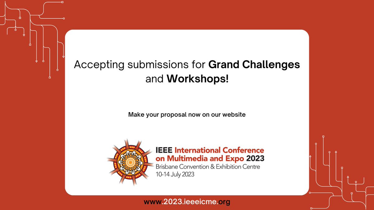 Registration is now open!

Find out more details here 2023.ieeeicme.org

#IEEEICME2023 #IEEE #IEEEConferences #MultimediaAndExpo #Brisbane