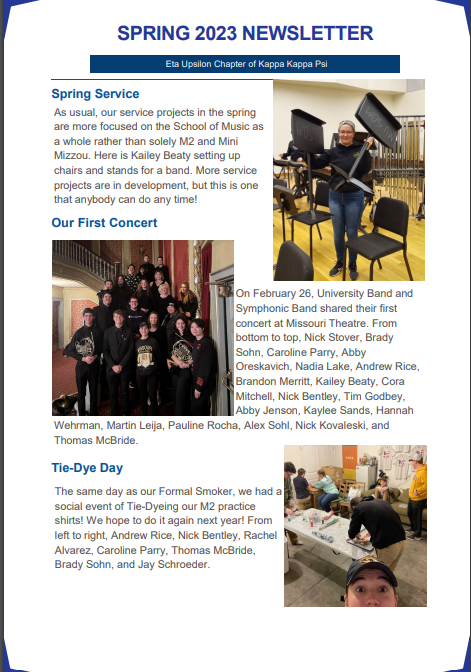 Please read our 2023 Spring Newsletter. Read about what our chapter and brothers have been up to. 
#AEA