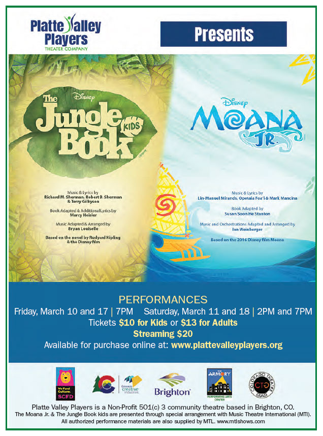 thebrightonbuzz's tweet photo. Jungle Book Kids and Moana Jr. to Star 64 Local Young Actors - more from The Platte Valley Players - https://t.co/wSX5wfsdNM https://t.co/nKtlqrJVBM