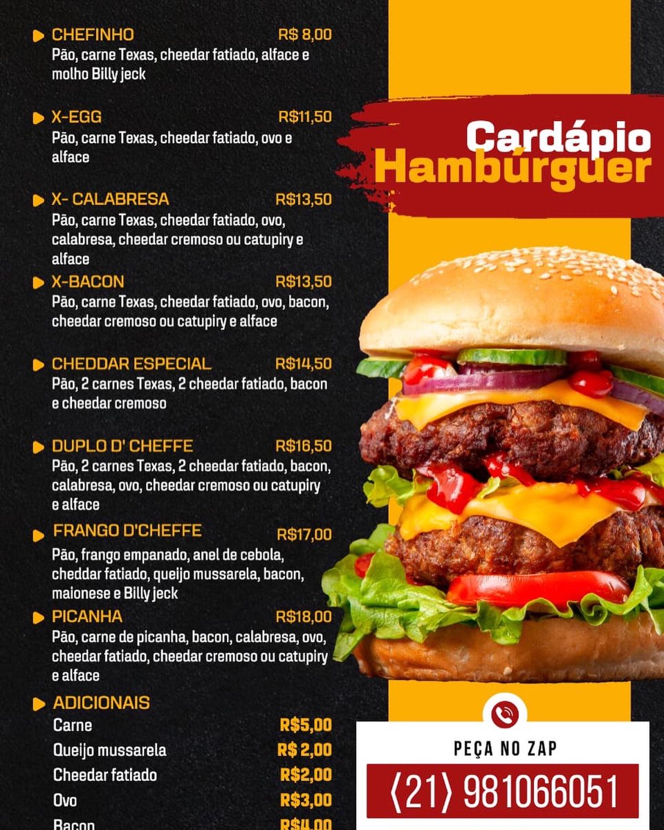 Venham saborear nosso lanche super delicioso e recheado 🥰🤤🍔
Promoções em nosso wpp 21981066051