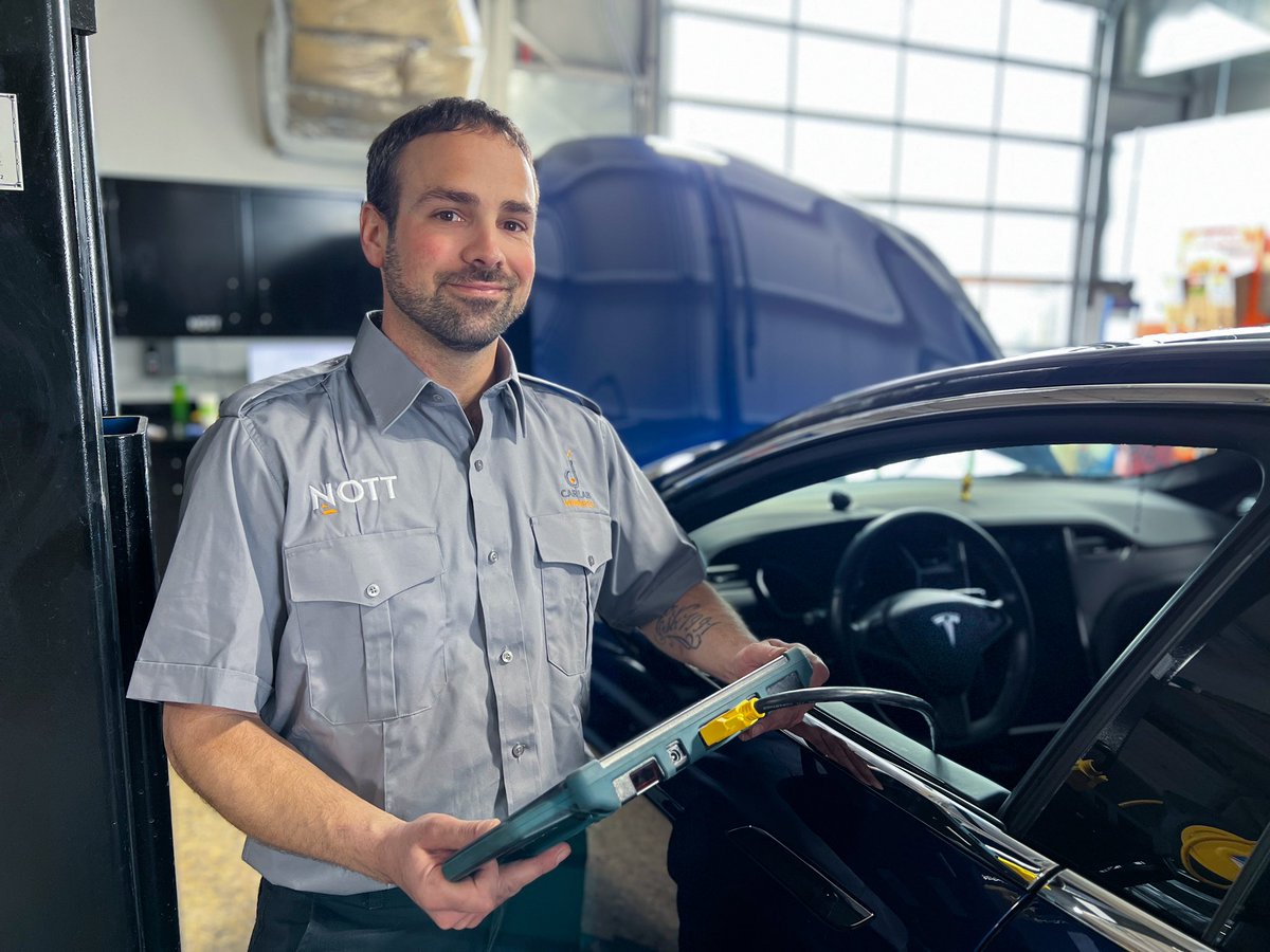 nottautocorp's tweet photo. Tesla Red Seal Certified Technician at NOTT! 🚗🔧⚡️

Jeremy Lambert 
is back after a 5-year hiatus working and training with corporate Tesla of California.
#nottautocorp #whynott #dealership #luxurycars #vehicle #usedcar #winnipeg #manitoba #teslatechnician #teslaservice https://t.co/nXvO3whla3