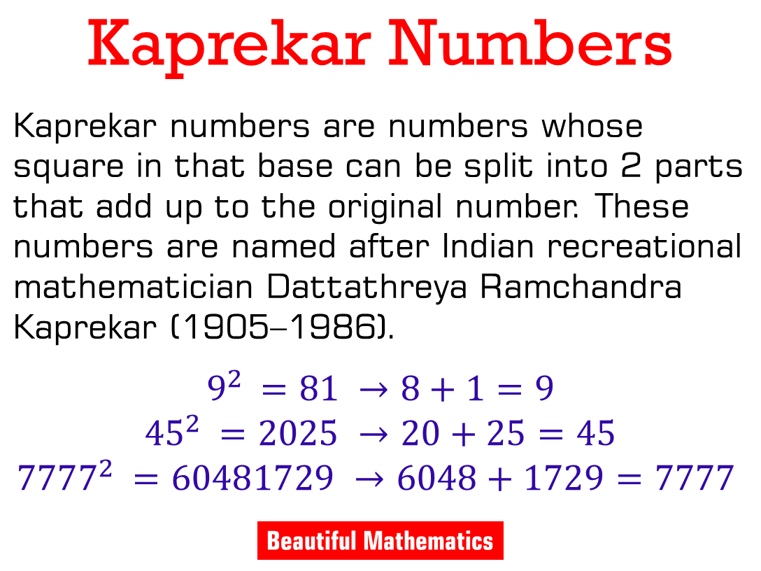 Jason Zhu on Twitter "雷劈数 (Kaprekar number)"