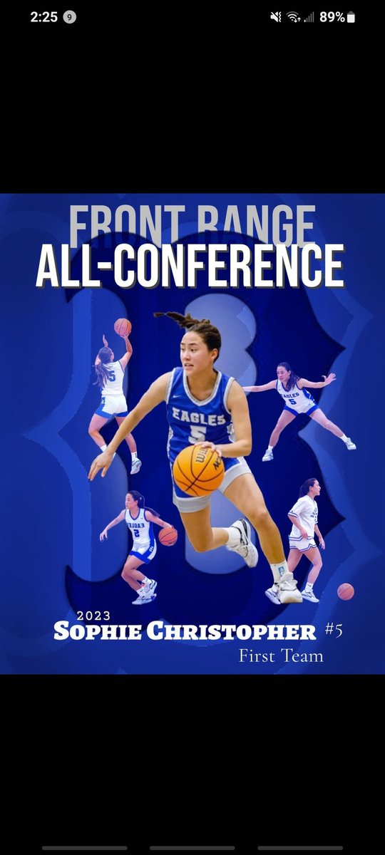 BHS Girls Basketball (@eaglegirlsbball) on Twitter photo Congratulations to <a href="/sophchristo/">Sophie Christopher</a> for being selected as Front Range League First Team All-Conference.
At 5' 6", Sophie led our team in average points, rebounds, steals, and assists for nearly 2 consecutive seasons. She will be greatly missed💪💪 Congratulations to <a href="/sophchristo/">Sophie Christopher</a> for being selected as Front Range League First Team All-Conference.
At 5' 6", Sophie led our team in average points, rebounds, steals, and assists for nearly 2 consecutive seasons. She will be greatly missed💪💪