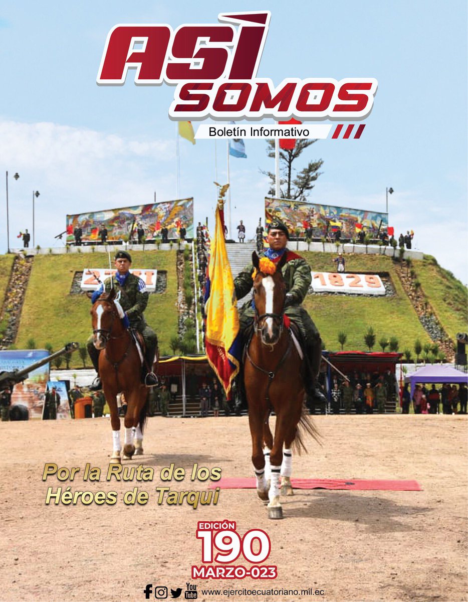 EjercitoECU's tweet photo. 📰👉Conoce las actividades que realiza el soldado del @EjercitoECU en nuestro Boletín informativo #AsíSomos Edición N.° 190 🇪🇨.
#EjércitoECU
Dale click 👇
https://t.co/IwxcCMkYeo https://t.co/d84fP0ZcAH