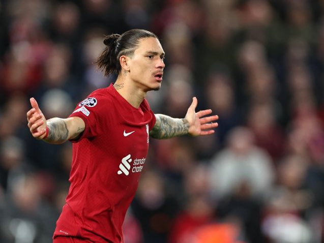 Darwin Nunez half-time stats vs Real Madrid:

3 Shots On Target
100% Passing Accuracy 
100% Dribble Success
100% Long Ball Accuracy 
100% Accurate Crosses
1/2 Ground Duels Won

#LFC #RMALIV