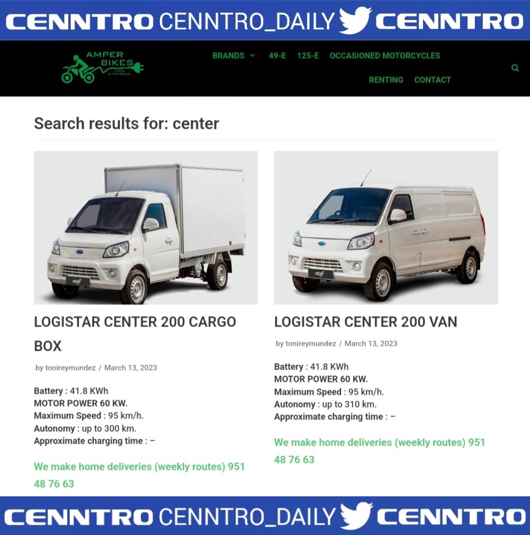 _X_Alex_'s tweet photo. #CENN #CENNTRO $CENN
#ELECTRICVEHICLES⚡️#EV
#AUTONOMOUS #HYDROGEN
#LOGISTAR200 #LOGISTAR #LS200
LOGISTAR 200 LS200
#VAN / #CARGO
AMPER BIKES / #Spain
Website :
https://t.co/hiu4YW66Ln https://t.co/mb6YsZCafo