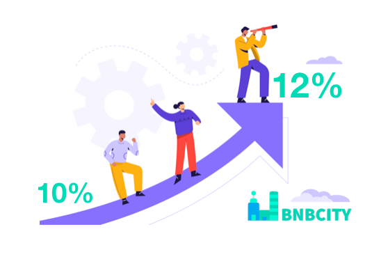 BNBCITYORG's tweet photo. 🏙️Changes have come to bnbcity. Starting today, we are increasing profits for our loyal residents. 

Recommend https://t.co/3zvDLmtbRf to friends and earn 12% (instead of the current 10%)💹 https://t.co/x9urMGyfKX