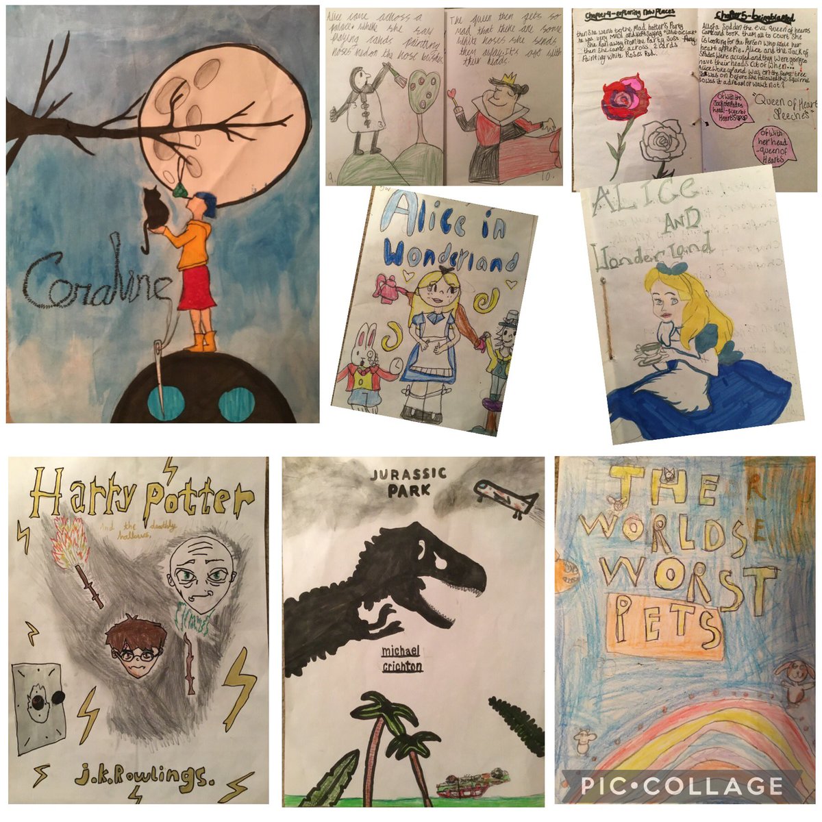 CrynalltPrimary's tweet photo. We are so very proud to present the World Book Day 1st place competition winners. Pupils designed new front covers for a favourite book, or even made their own books! What talented and creative pupils we have in Crynallt. 👏📖😊#crypEnterprisingCreative #crypLanguage https://t.co/c6E3U4cW4O