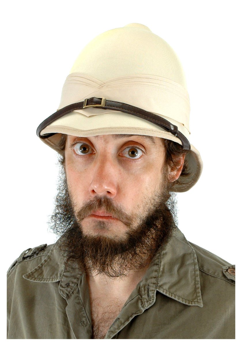 MystikJordan's tweet photo. It’s raining here today &amp; most people got hoodies, boots, etc. I’m walking back from work &amp; a man (not college aged) looks me dead in the eye with this jungle cruise, “imma show you the secret behind the waterfall” looking hat 🧐 I lost my sense of self as this man just walked on https://t.co/KQafYoa1lg