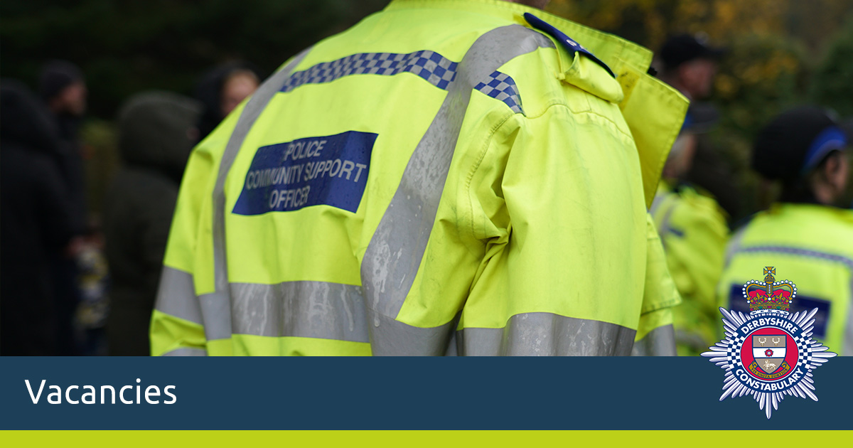 Looking for a new challenge? Our current vacancies include:

🚓PCSO
🕵️‍♀️ Detective Constable
📚 Police Staff Apprentice
🚔 Fleet Volunteer
☎️ Volunteer Fraud Protect Coordinator

For all available roles visit orlo.uk/RiyoU

#DerbyJobs #DerbyshireJobs #EastMidlands
