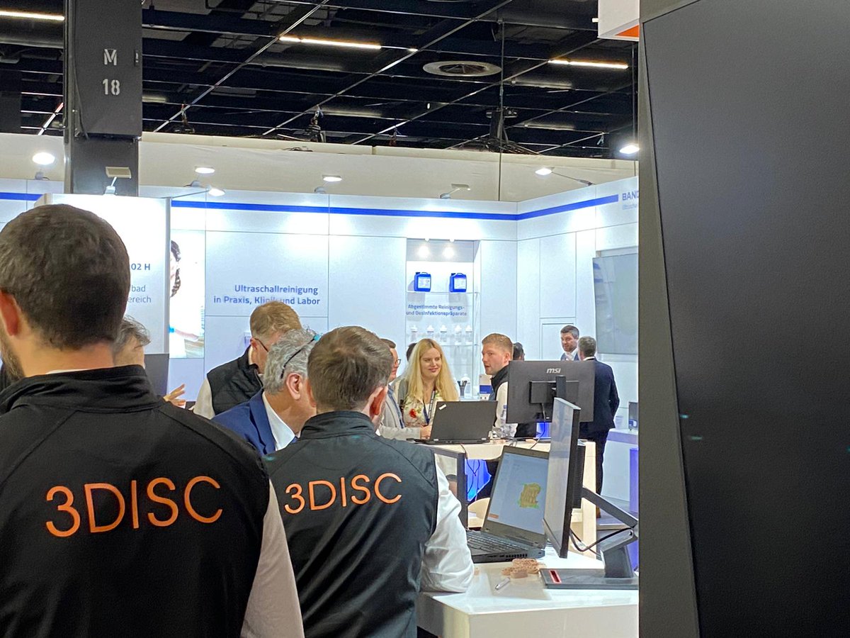 3DISC_Inc's tweet photo. Day two was great ! Come and join us on Hall 10.2 booth M051 to learn more about OVO 

 #3DISCaroundtheworld #intraoralscanner #digitalimpressions #dentistry #smile #digitaldentistry #digitaldentist #dentist #orthodontics #idscologne https://t.co/cEUYLo55n5
