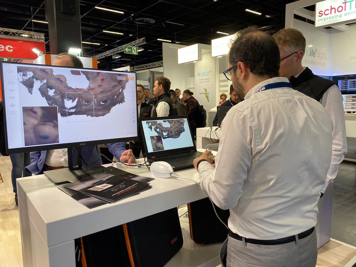 3DISC_Inc's tweet photo. Day two was great ! Come and join us on Hall 10.2 booth M051 to learn more about OVO 

 #3DISCaroundtheworld #intraoralscanner #digitalimpressions #dentistry #smile #digitaldentistry #digitaldentist #dentist #orthodontics #idscologne https://t.co/cEUYLo55n5