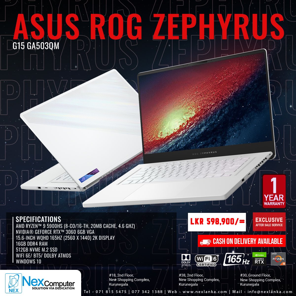 nexlanka's tweet photo. #asuszephyrus #asussrilanka #asus  #nexcomputer https://t.co/cvGmwc40MH