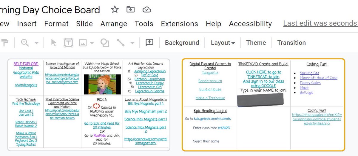 PointOptionNNPS's tweet photo. Mrs. Stearn compiled Digital Learning Day choice boards for her students to engage with a variety of tech tools across subjects! #NNPSDLDay #DLDay https://t.co/1FPpvLDKEn