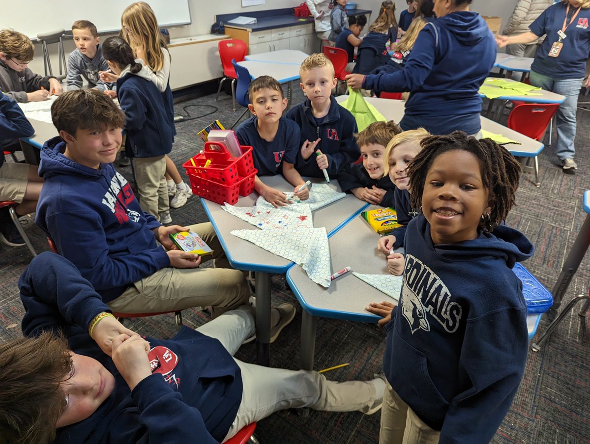UAcharterschool's tweet photo. Our K-12 Community Service Day was amazing! Four nonprofits were served by our students. Volunteering makes you feel great! #weareUA #UAserves @UAathletics @JZUAHS @CoachJarredHill @CheyanneNash1 @NCCharterOffice @NC_Coalition https://t.co/QfmSAeTwpf