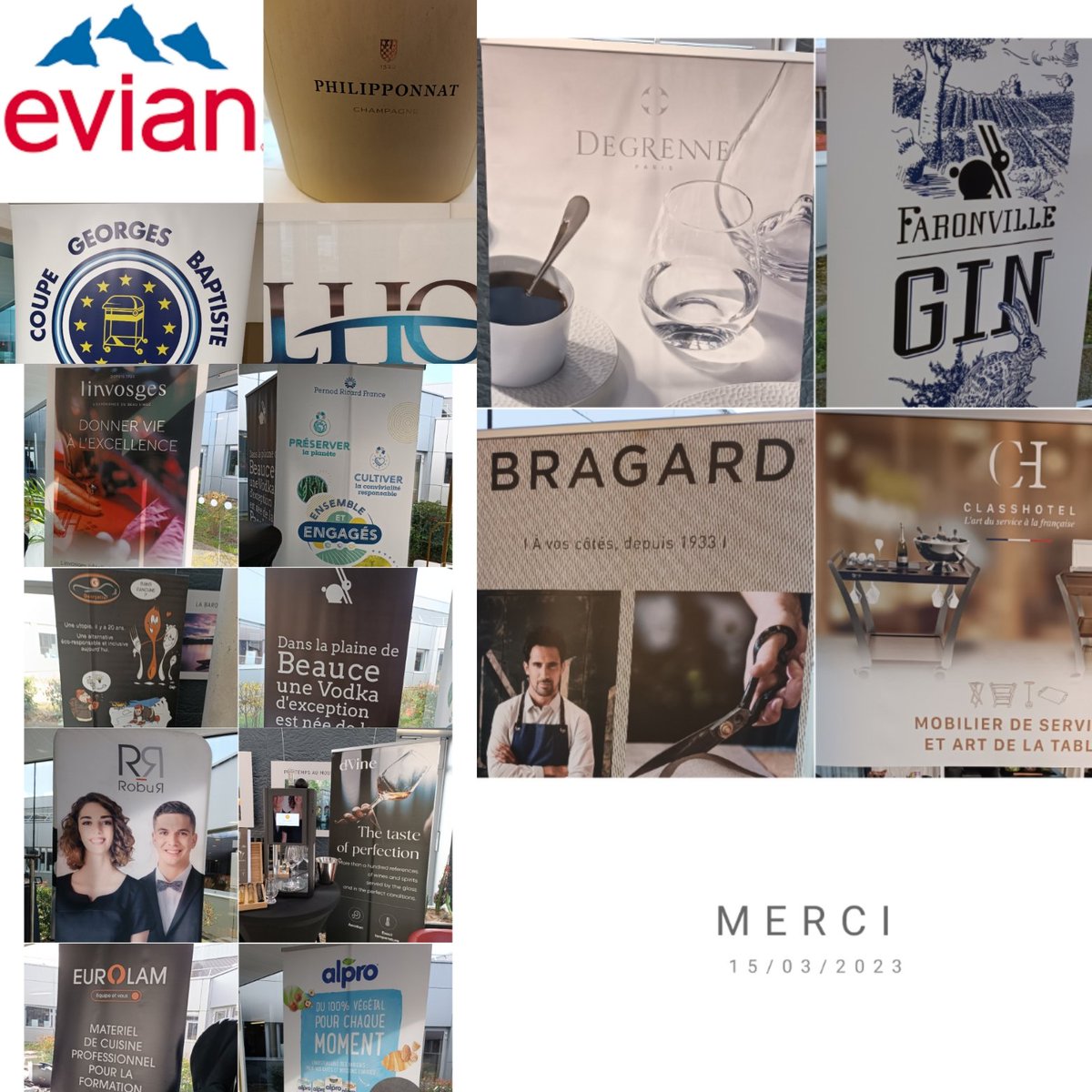Guenaud1's tweet photo. Un énorme merci à nos partenaires #coupegeorgesbaptiste
@degrenne_paris #dvine #hoprockbrewery #covifruit #robur #eurolam @Linvosges #georgetteofficielle @Alpro @evianFrance @martinpouret @Pernod_Ricard #classhotel @bragard_france @Ch_Philipponnat https://t.co/rNEGfBsOkR