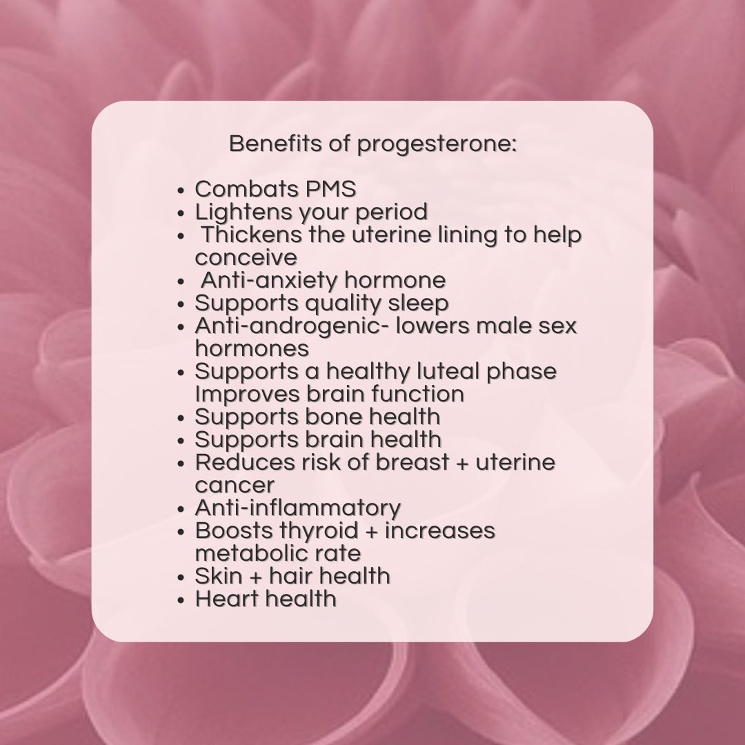Hormones 101 PROGESTERONE🌺 Swipe through for a mini lesson + tips on