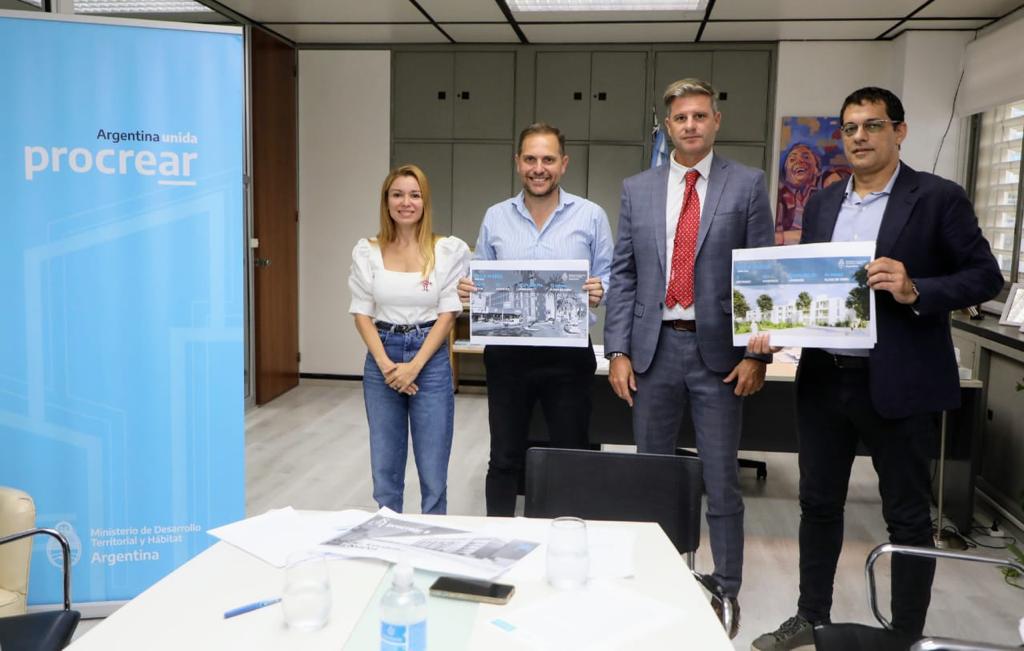 gabiestevezok's tweet photo. Junto a los Intendentes @martinrgill de Villa María, @NatalioGraglia de Villa Nueva y al Secretario de Desarrollo Territorial @lucianoscato participamos de la firma del acta de inicio de dos nuevos edificios en el marco del Programa PROCREAR para Villa María y Villa Nueva. https://t.co/WBSTddbwU8