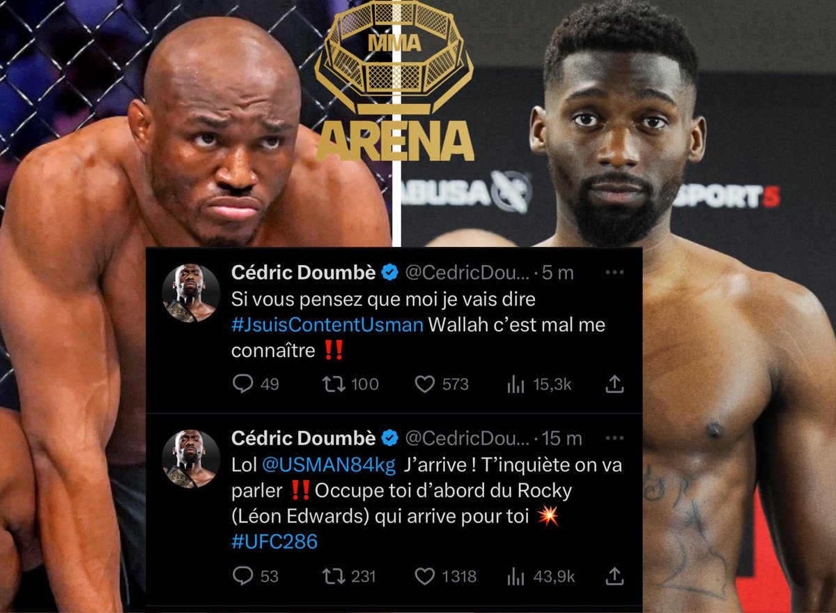 John Doe on Twitter "RT MMArena_ DOUMBÈ EST TRÈS REMONTÉ CONTRE USMAN 💥"